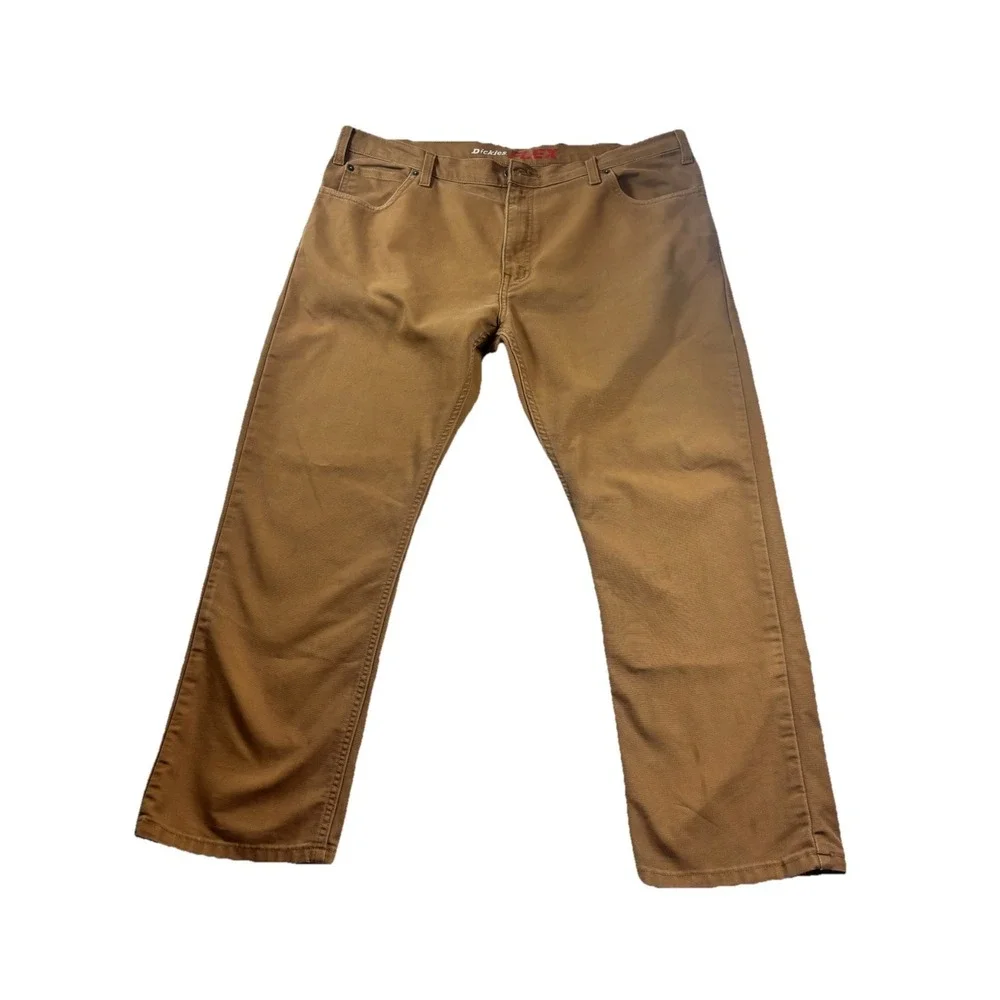Dickies Flex Pants Mens 40x28 Brown Duck Canvas Carpenter Painter‎ Regular Fit